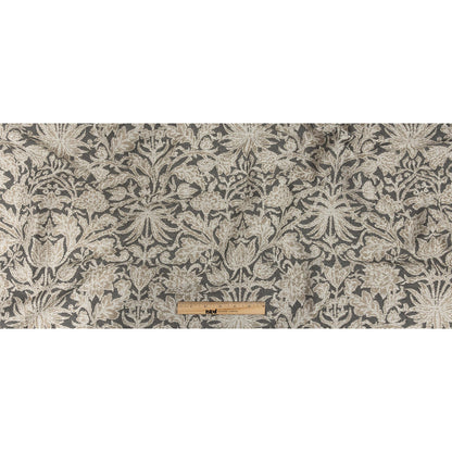 Drapery Jacquard - Silver Dense Floral - British Imported Full