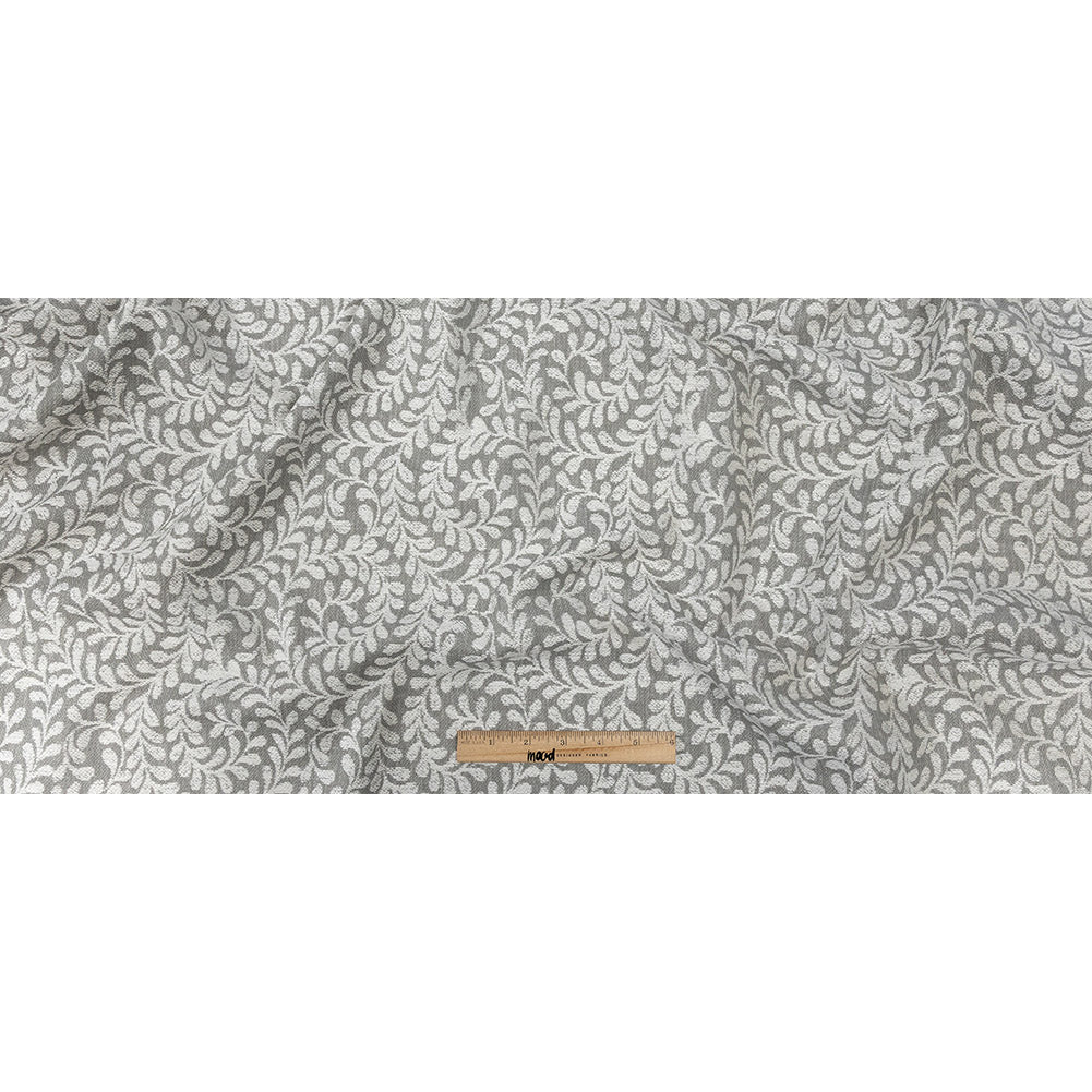 Chenille Jacquard - Mist Leafy Willow - British Imported Full