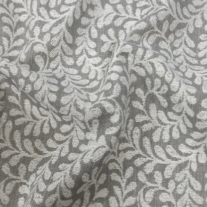 Chenille Jacquard - Mist Leafy Willow - British Imported