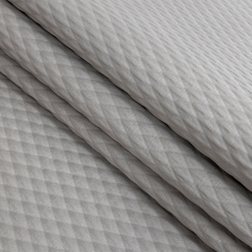 Drapery Jacquard - Graphite Diamond Quilted - British Imported Folded