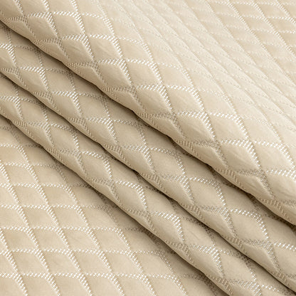 Satin-Faced Jacquard - Gold Shadow Diamonds - British Imported Folded