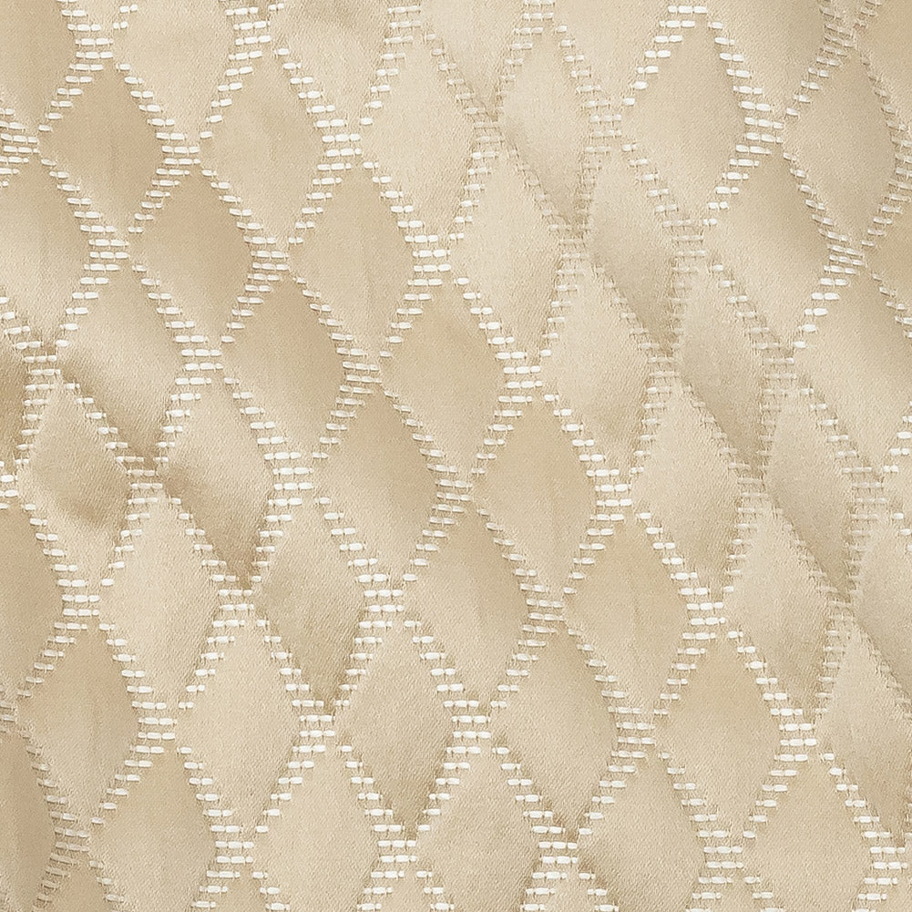 Satin-Faced Jacquard - Gold Shadow Diamonds - British Imported Detail