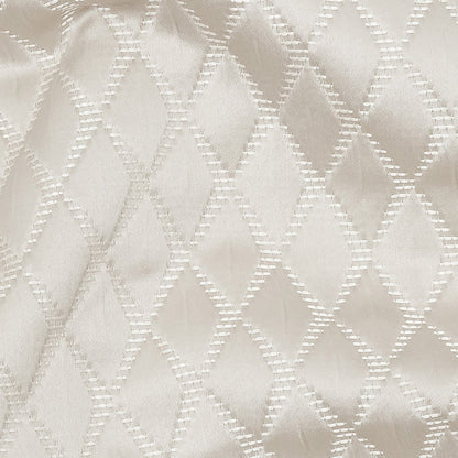 Satin-Faced Jacquard - Taupe Shadow Diamonds - British Imported Detail