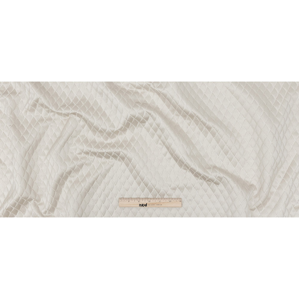 Satin-Faced Jacquard - Taupe Shadow Diamonds - British Imported Full