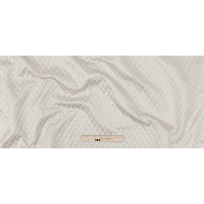 Satin-Faced Jacquard - Taupe Shadow Diamonds - British Imported Full