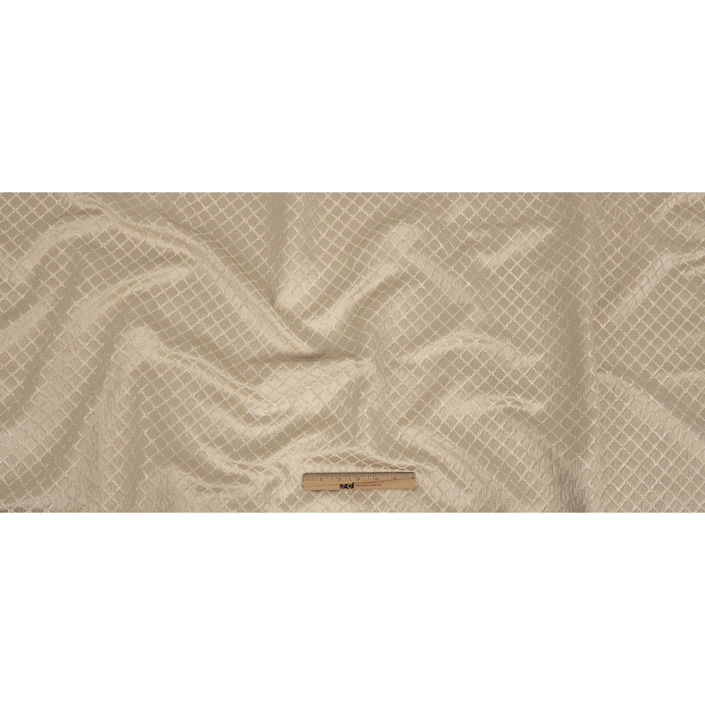 Drapery Jacquard - Champagne Moroccan Quatrefoil - British Imported Full
