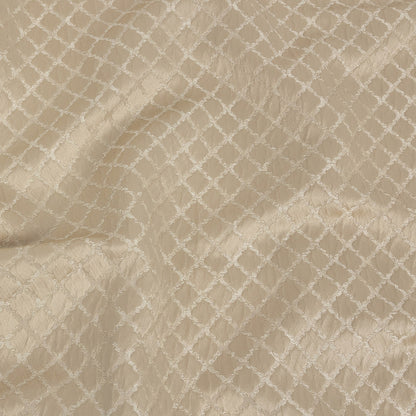 Drapery Jacquard - Champagne Moroccan Quatrefoil - British Imported
