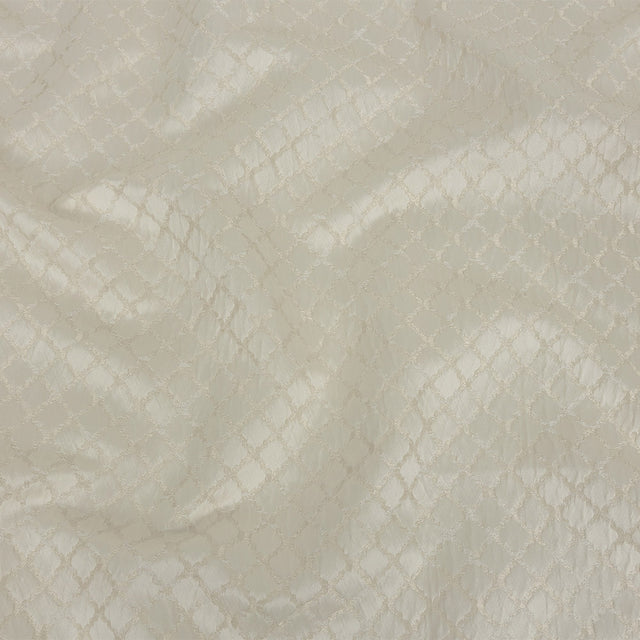 Drapery Jacquard - Ivory Moroccan Quatrefoil - British Imported