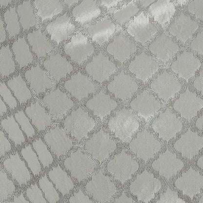 Drapery Jacquard - Platinum Moroccan Quatrefoil - British Imported Detail
