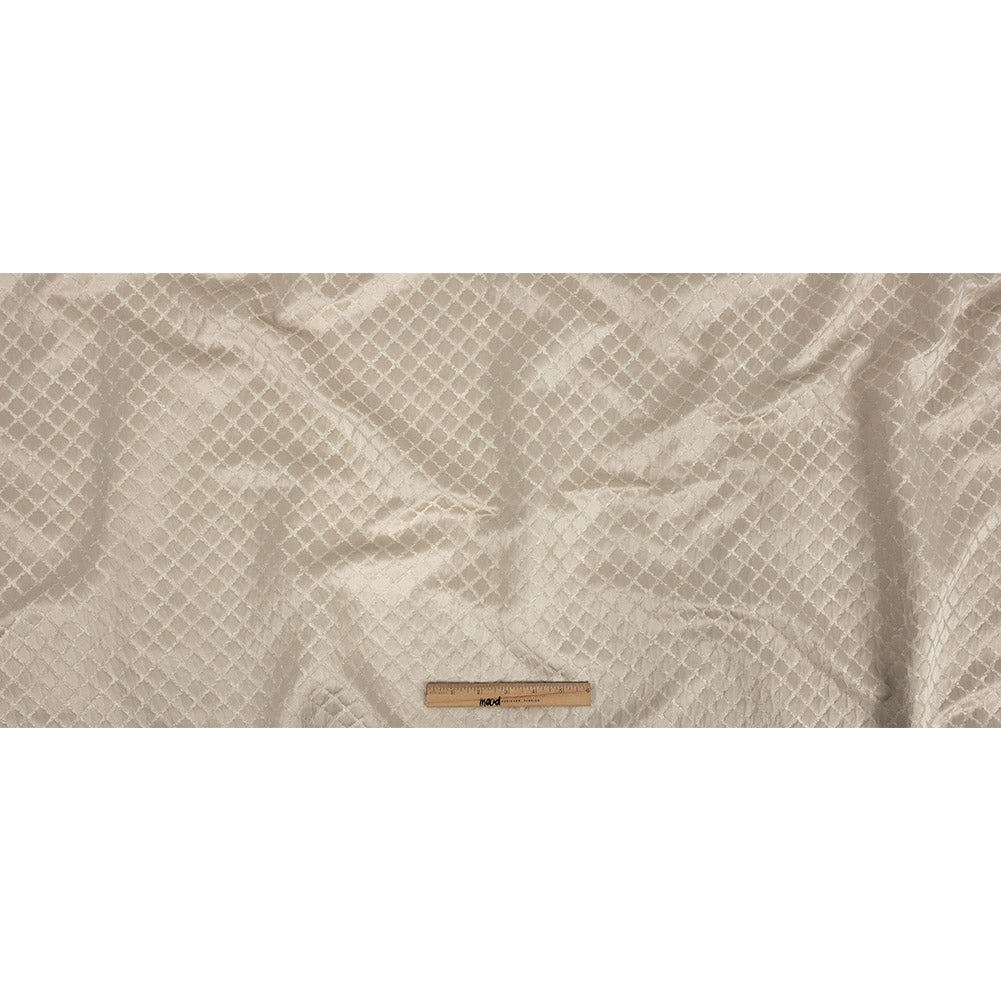 Drapery Jacquard - Taupe Moroccan Quatrefoil - British Imported Full