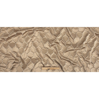 Satin-Faced Drapery Jacquard - Champagne Ogees - British Imported Full