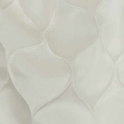 Satin-Faced Drapery Jacquard - Ivory Ogees - British Imported Detail