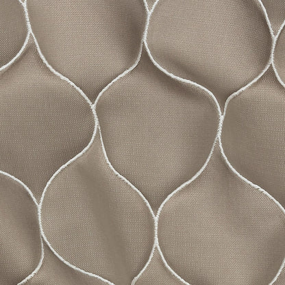 Satin-Faced Drapery Jacquard - Taupe Ogees - British Imported Detail