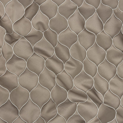 Satin-Faced Drapery Jacquard - Taupe Ogees - British Imported