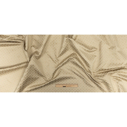 Satin-Faced Jacquard - Gold Broken Diamonds - British Imported Full
