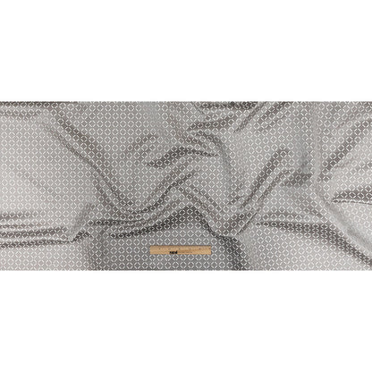 Satin-Faced Jacquard - Graphite Broken Diamonds - British Imported Full