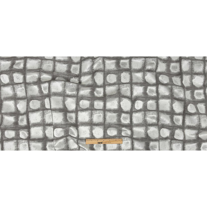 Drapery Jacquard - Graphite Painterly Squares - British Imported Full