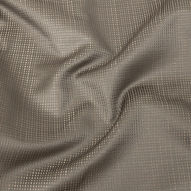 Satin-Faced Jacquard - Mole Little Squares - British Imported