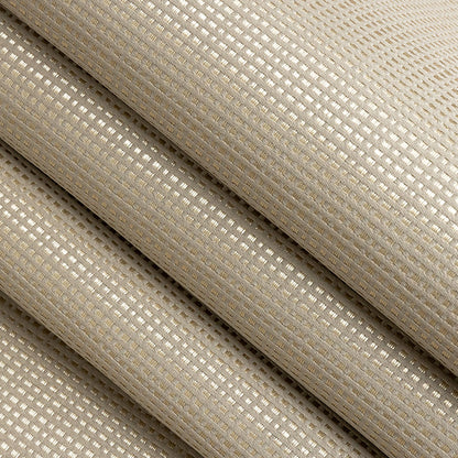 Satin-Faced Jacquard - Taupe Little Squares - British Imported Folded