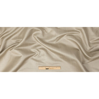 Satin-Faced Jacquard - Taupe Little Squares - British Imported Full