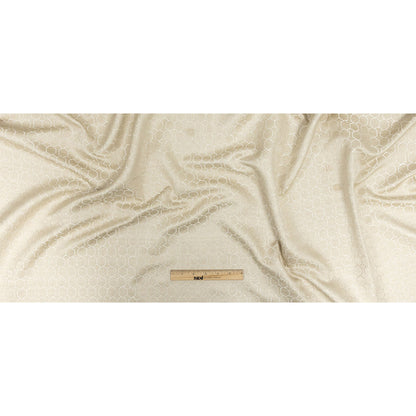 Polyester Jacquard - Champagne Honeycombs - British Imported Full