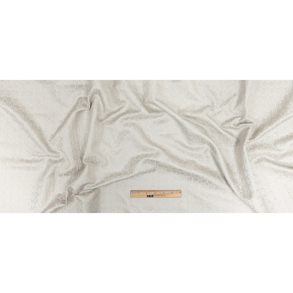 Polyester Jacquard - Oyster Honeycombs - British Imported Full