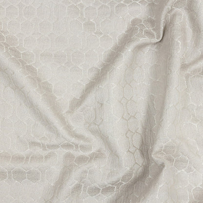 Polyester Jacquard - Oyster Honeycombs - British Imported