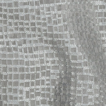 Polyester Jacquard - Graphite Grid - British Imported Detail