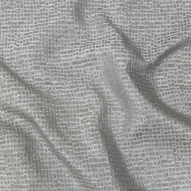 Polyester Jacquard - Graphite Grid - British Imported