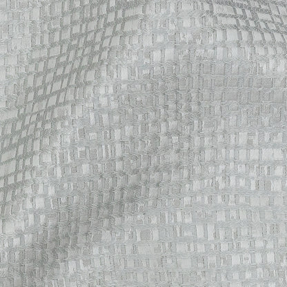 Polyester Jacquard - Platinum Grid - British Imported Detail