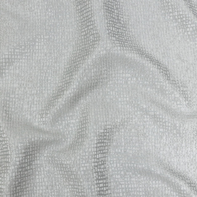 Polyester Jacquard - Platinum Grid - British Imported