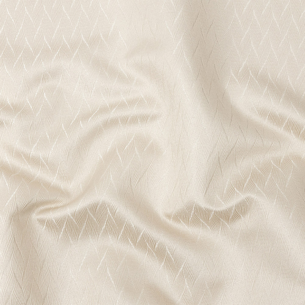 Drapery Jacquard - Champagne Flowing Leaves - British Imported