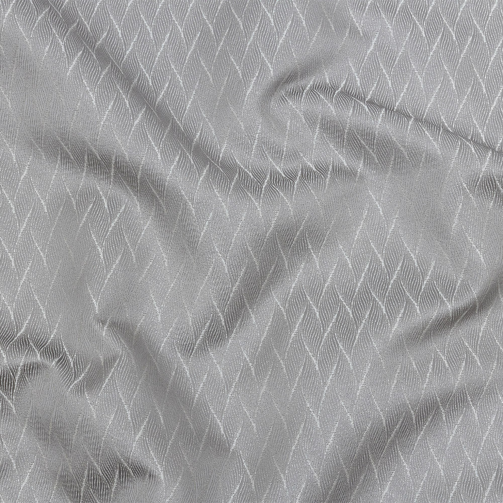 Drapery Jacquard - Graphite Flowing Leaves - British Imported