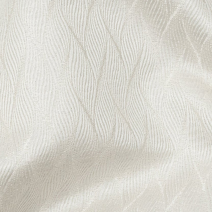 Drapery Jacquard - Ivory Flowing Leaves - British Imported Detail