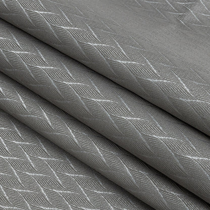 Drapery Jacquard - Mole Flowing Leaves - British Imported Folded