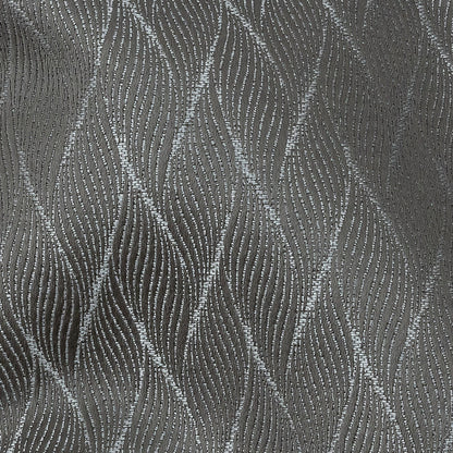 Drapery Jacquard - Mole Flowing Leaves - British Imported Detail
