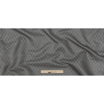 Drapery Jacquard - Mole Flowing Leaves - British Imported Full