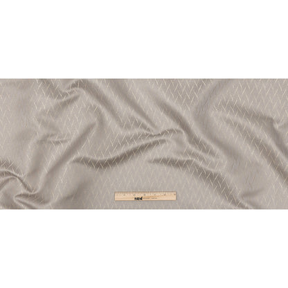 Drapery Jacquard - Pewter Flowing Leaves - British Imported Full
