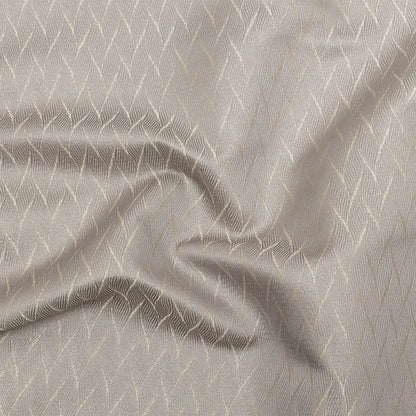 Drapery Jacquard - Pewter Flowing Leaves - British Imported