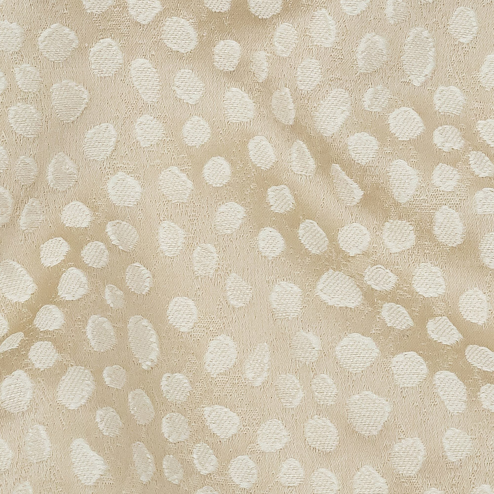 Polyester Jacquard - Champagne Spots - British Imported Detail