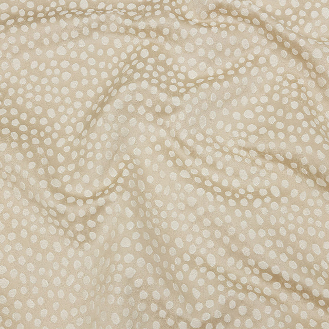 Polyester Jacquard - Champagne Spots - British Imported