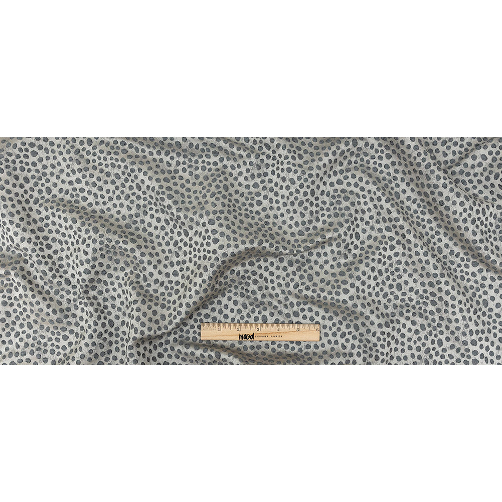 Polyester Jacquard - Pewter Spots - British Imported Full
