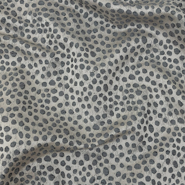 Polyester Jacquard - Pewter Spots - British Imported