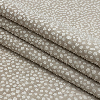 Polyester Jacquard - Taupe Spots - British Imported Folded