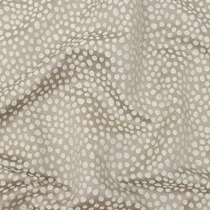 Polyester Jacquard - Taupe Spots - British Imported