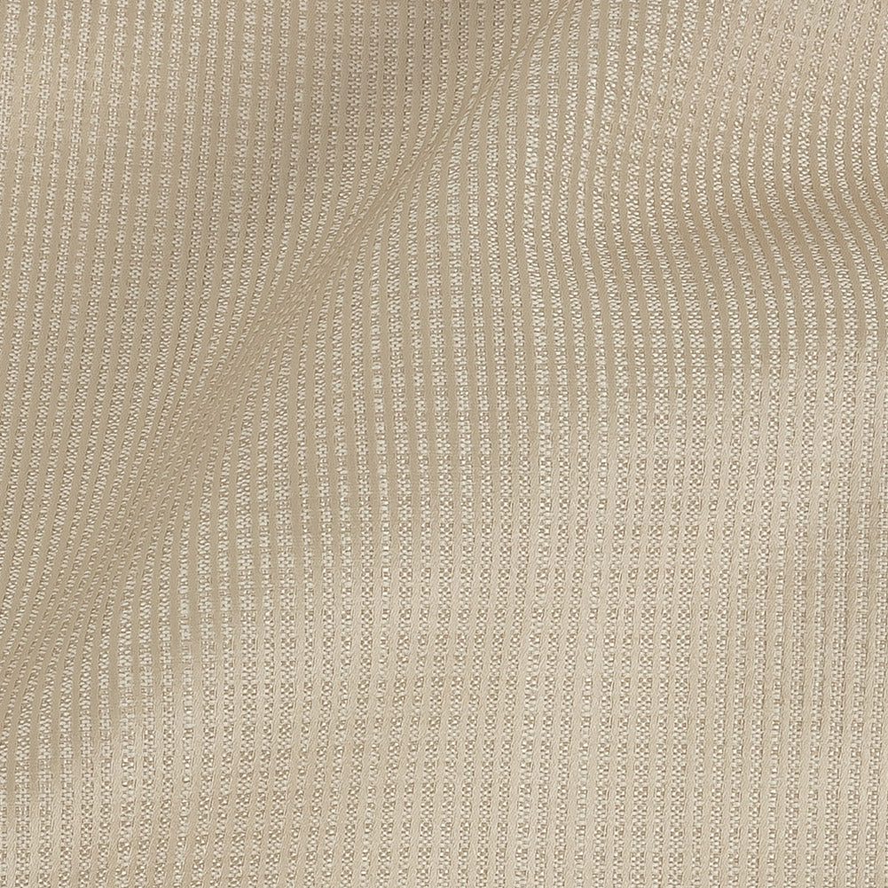 Gridded Polyester Woven - Champagne - British Imported Detail