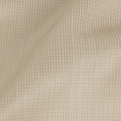 Gridded Polyester Woven - Champagne - British Imported Detail