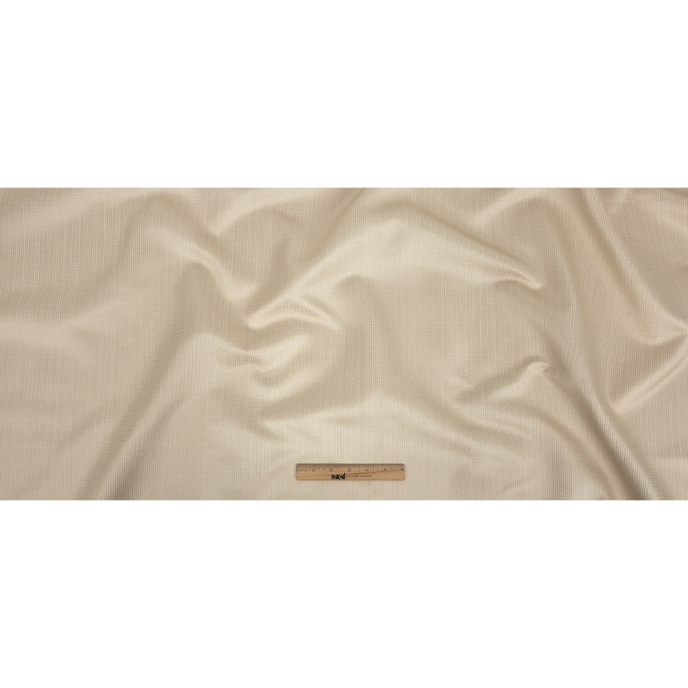 Gridded Polyester Woven - Champagne - British Imported Full