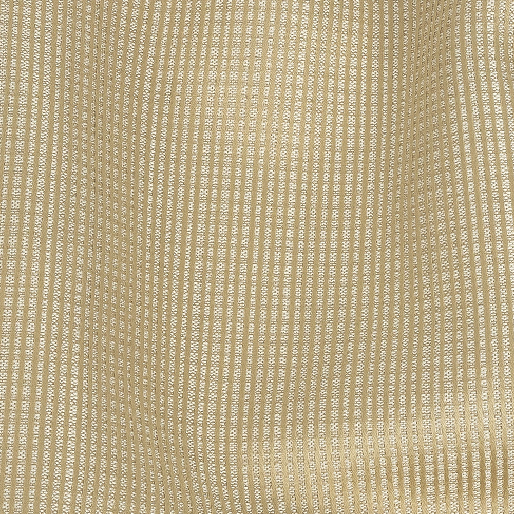 Gridded Polyester Woven - Gold - British Imported Detail