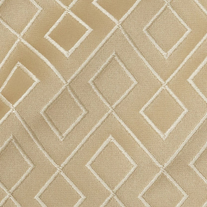 Satin-Faced Jacquard - Gold Diamond Fret - British Imported Detail